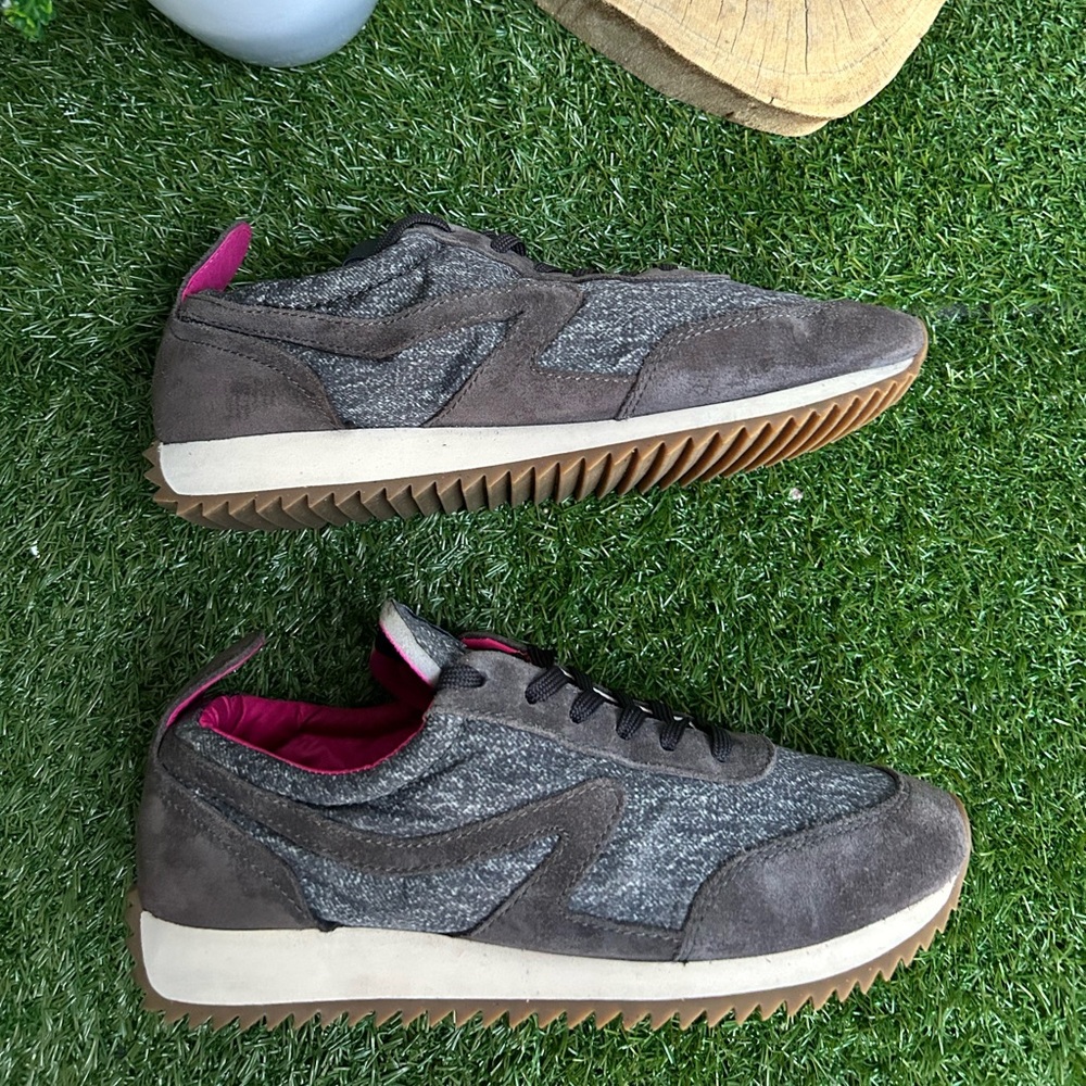 rag & bone Gray & Brown Women's Runner Sneakers with Red Lining - Picture 14 of 15